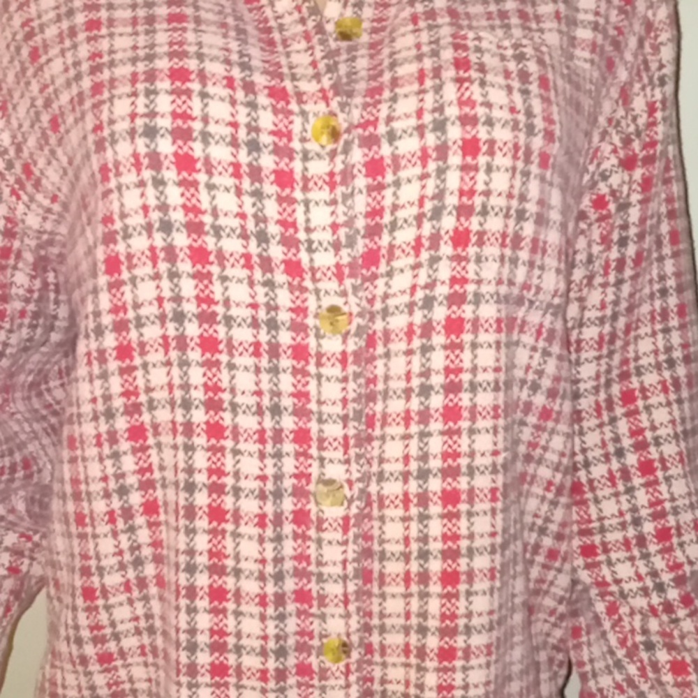 Bill Blass Vintage Plaid Flannel Button Down - Picture 3 of 4